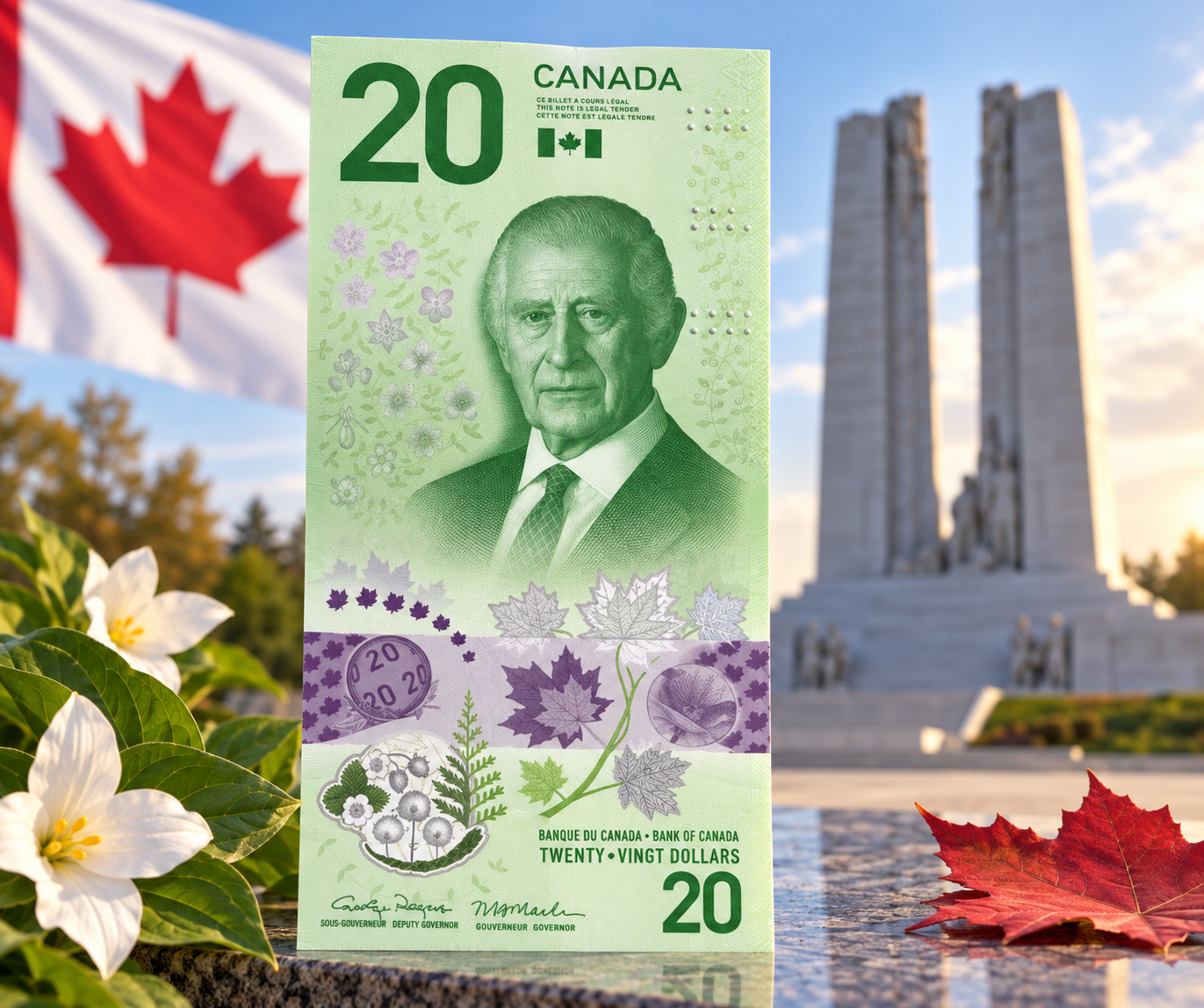 Bank of Canada Unveils New Vertical $20 Note Featuring King Charles III