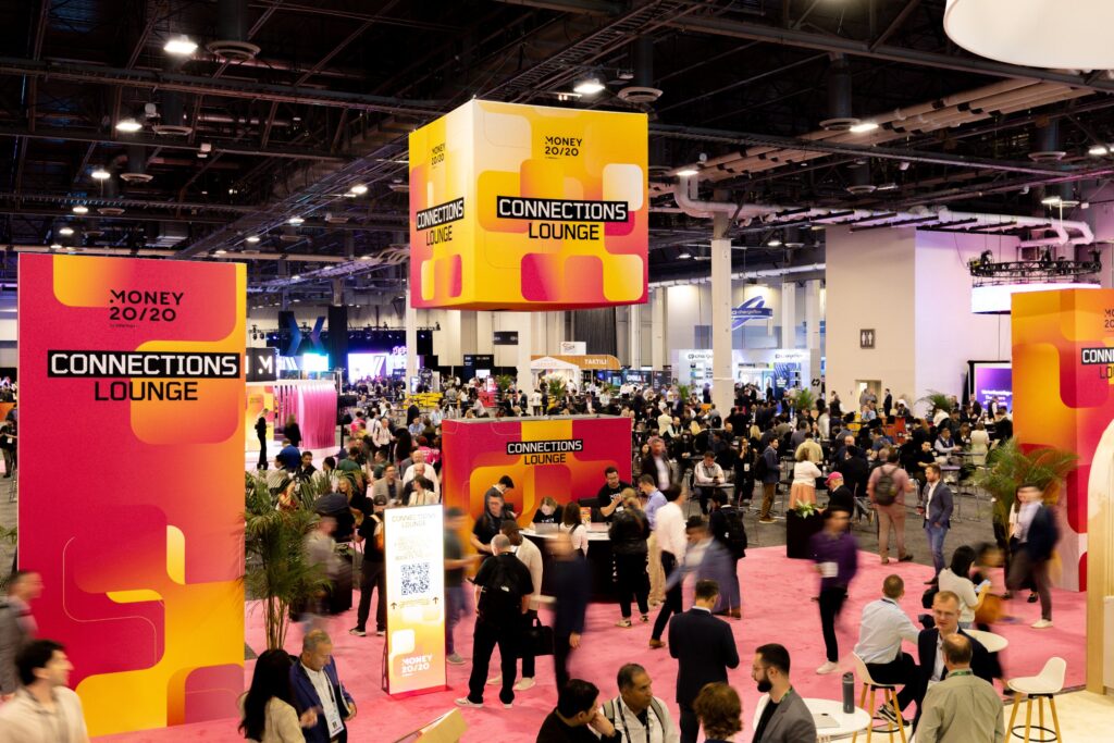 The Connections Lounge on the Money20/20 USA 2026 show floor at The Venetian, Las Vegas
