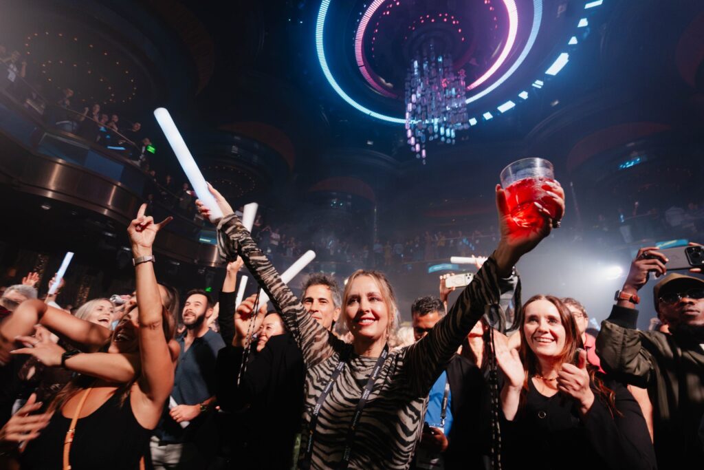 Attendees celebrate at the Money20/20 USA 2026 evening party